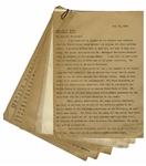William Taft Letter Signed During WWI With Long Autograph Note Signed -- 5 Days After His Son Charlie Sailed Off to War, Taft Pens, ''I shall be anxious for 'those in peril on the sea' for some time''